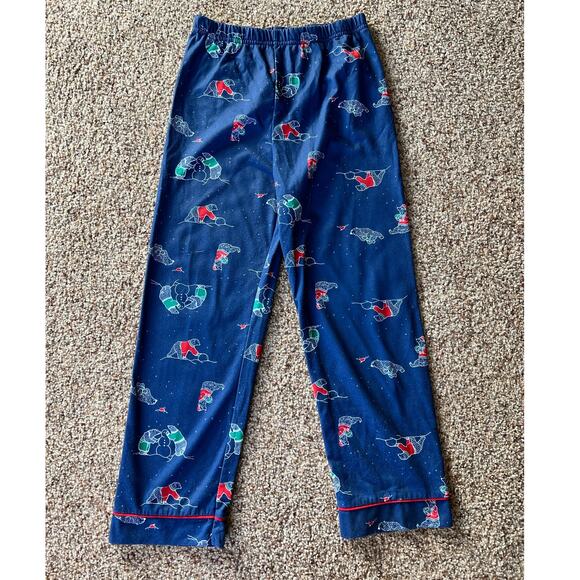 Christmas Pajamas, Boy/Girl, Size 7/8, Blue, Polar Bear/Snowman, Two Piece - Picture 2 of 12